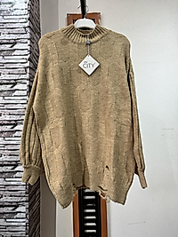 Açık kahve triko tunik