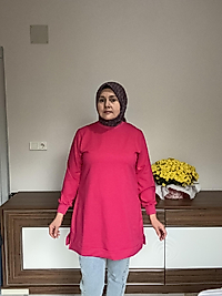 Noşe marka fuşya renkli Basic tunik