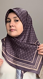 E desen mürdüm renkli Soft eşarp