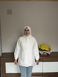 Pilide marka ekru sweatshirt