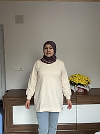 Noşe marka krem rengi basic tunik