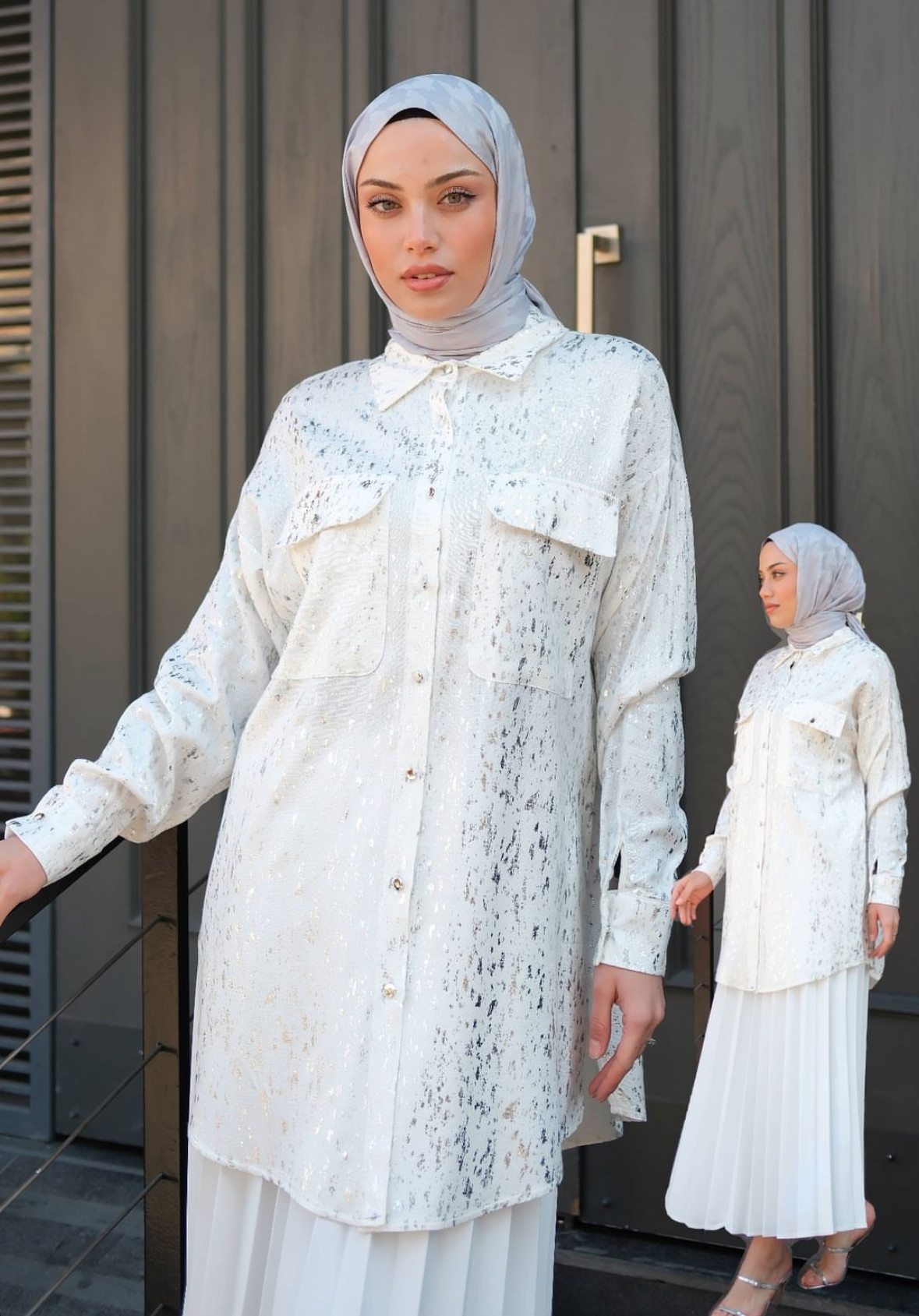 Gümüş Yaldızlı Tunik