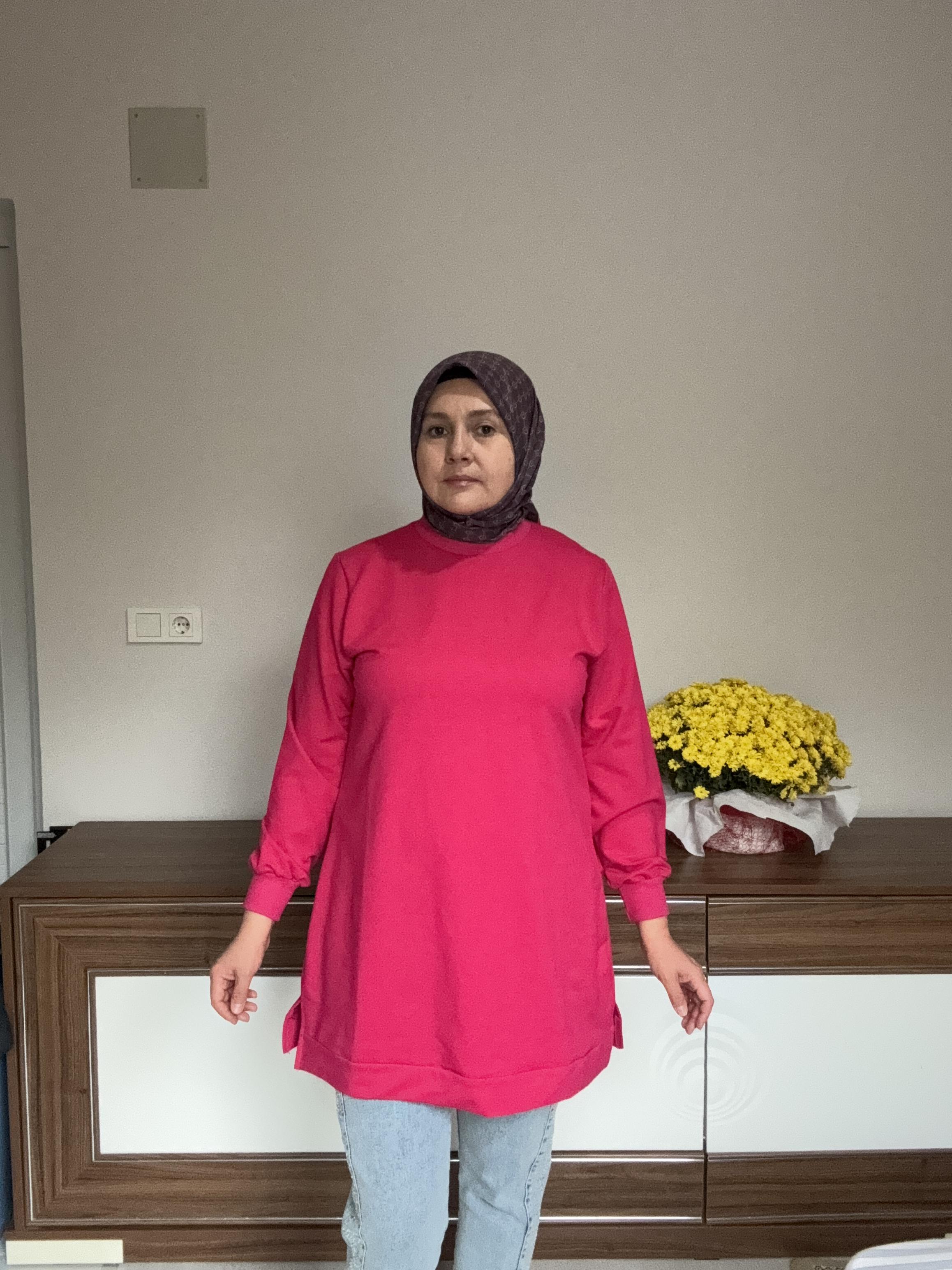 Noşe marka fuşya renkli Basic tunik