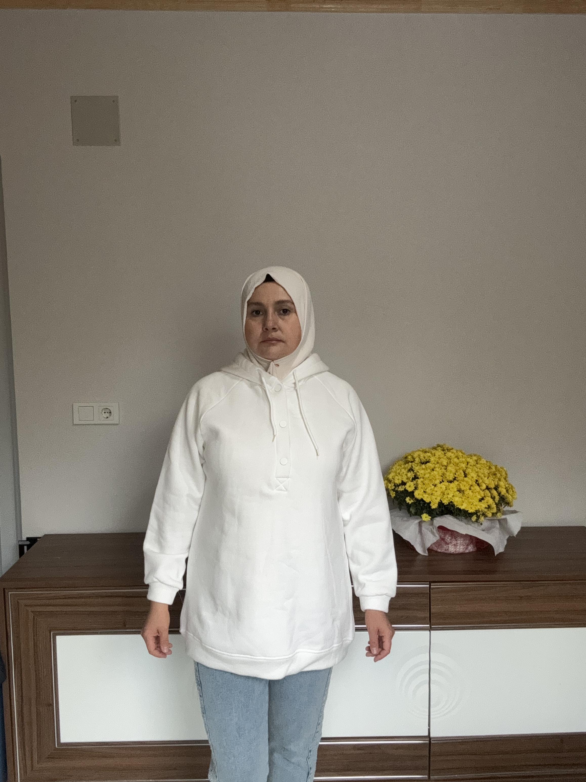 Pilide marka ekru sweatshirt